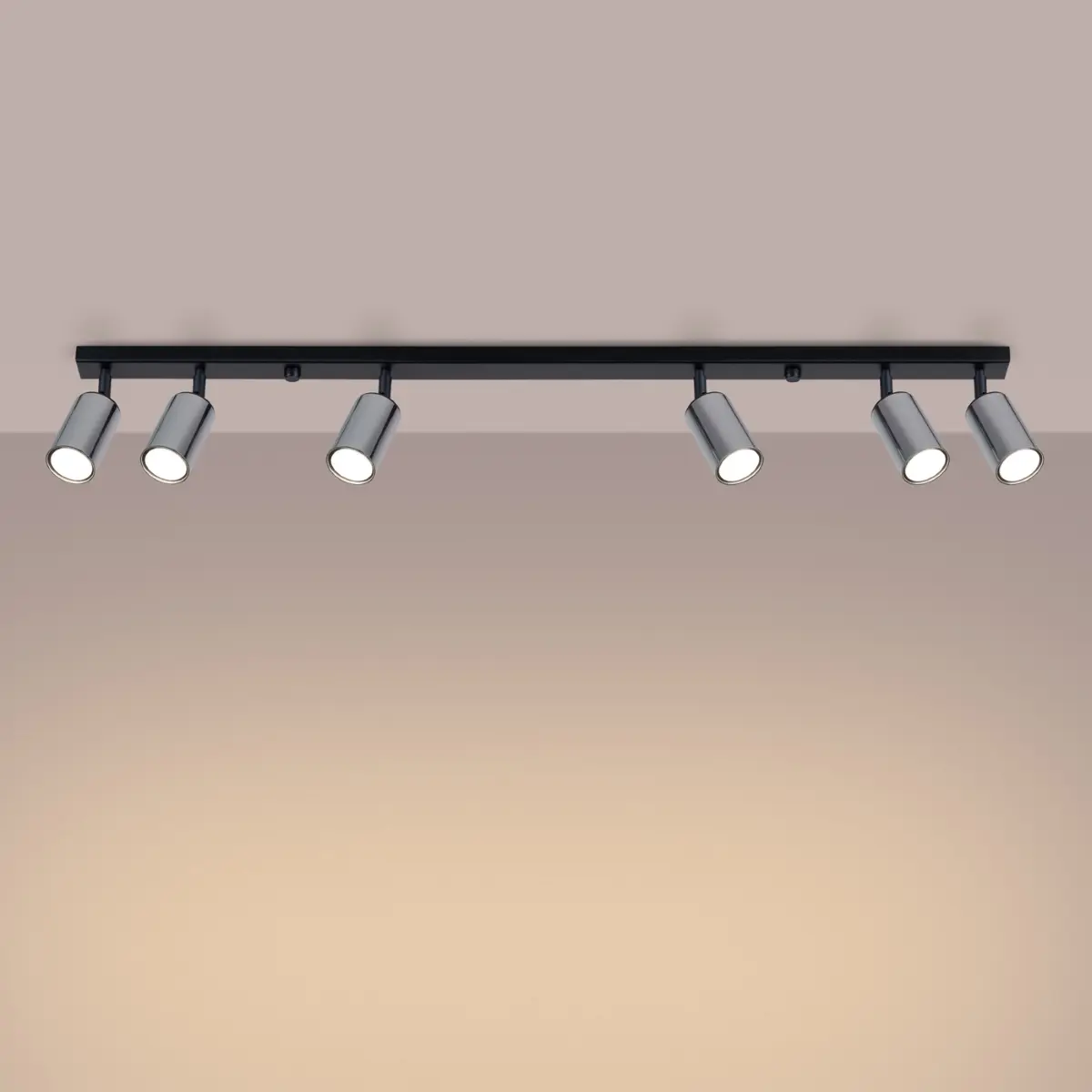 Plafon WINX 6L czarny/chrom SL.1372 - Sollux Lighting - obrazek 4