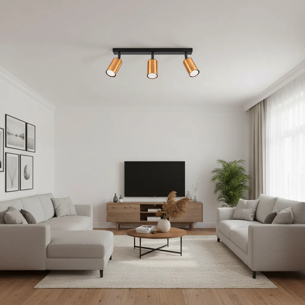 Plafon WINX 3 czarny/miedź SL.1376 - Sollux Lighting - obrazek 2