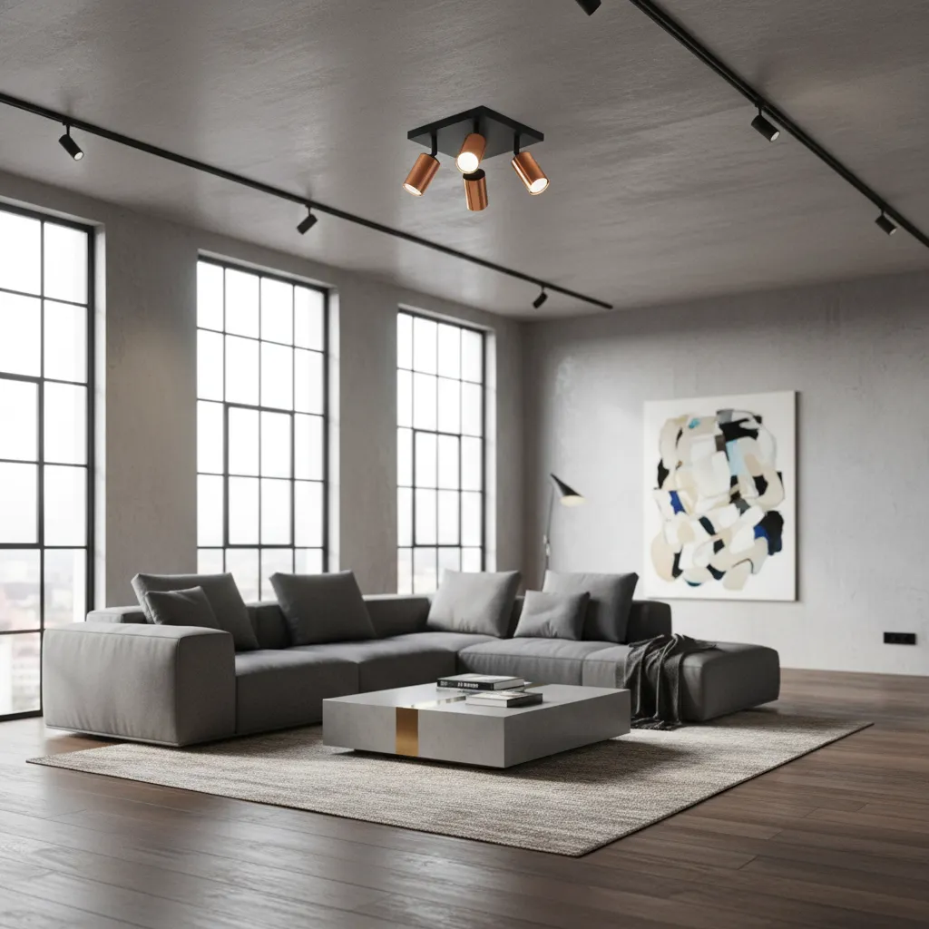 Plafon WINX 4 czarny/miedź SL.1378 - Sollux Lighting - obrazek 2