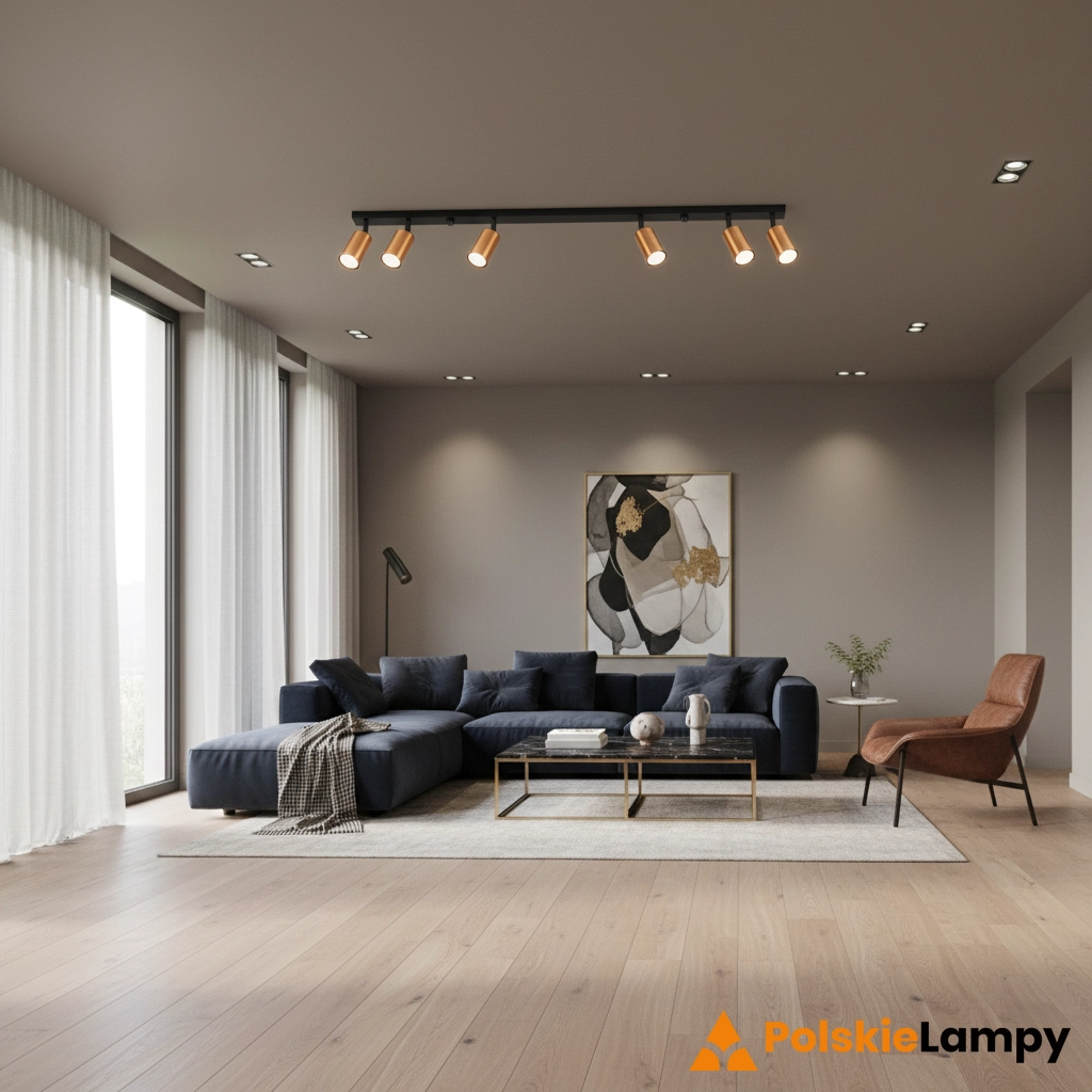 Plafon WINX 6L czarny/miedź SL.1380 - Sollux Lighting - obrazek 2