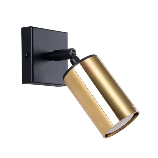 Kinkiet WINX czarny/złoty SL.1382 - Sollux Lighting
