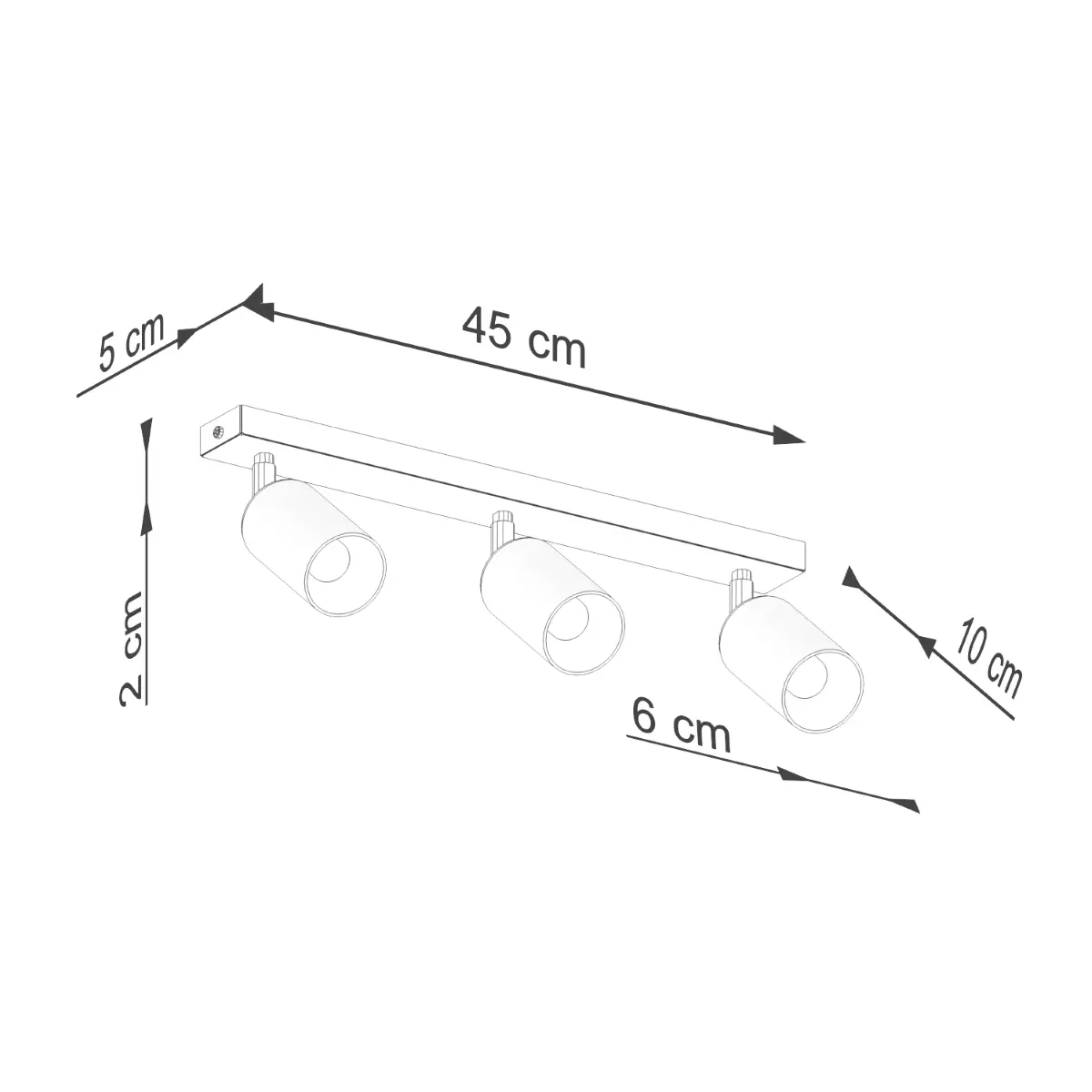 Plafon WINX 3 czarny/złoty SL.1384 - Sollux Lighting - obrazek 10