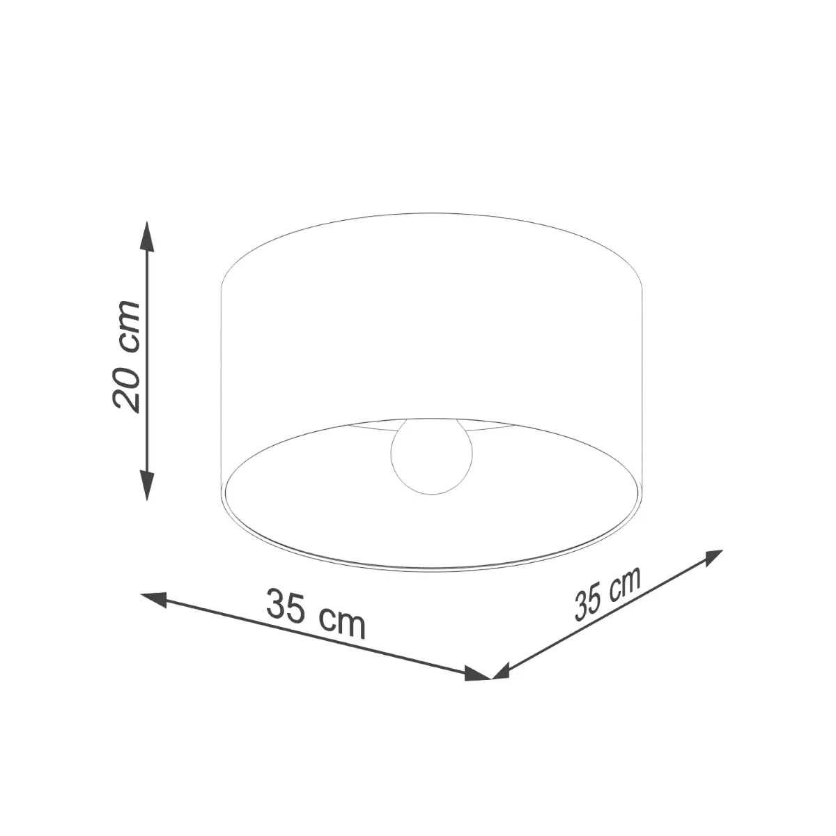 Plafon TELESTO biały/jasny brąz SL.1393 - Sollux Lighting - obrazek 9