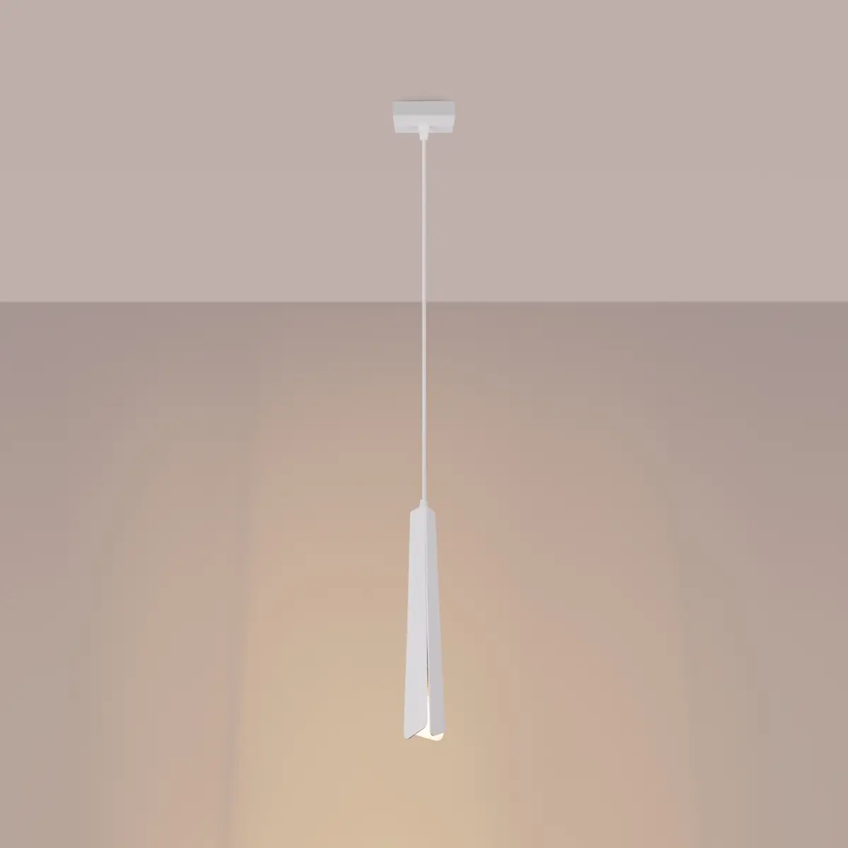 Lampa wisząca PRYSM 1 biała SL.1397 - Sollux Lighting - obrazek 4