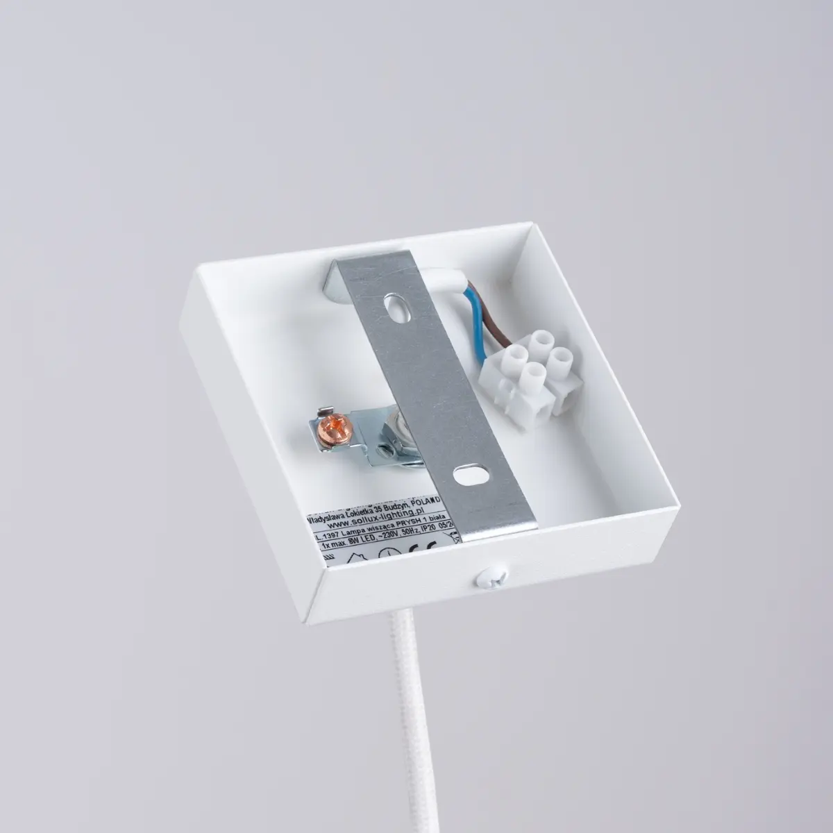 Lampa wisząca PRYSM 1 biała SL.1397 - Sollux Lighting - obrazek 5