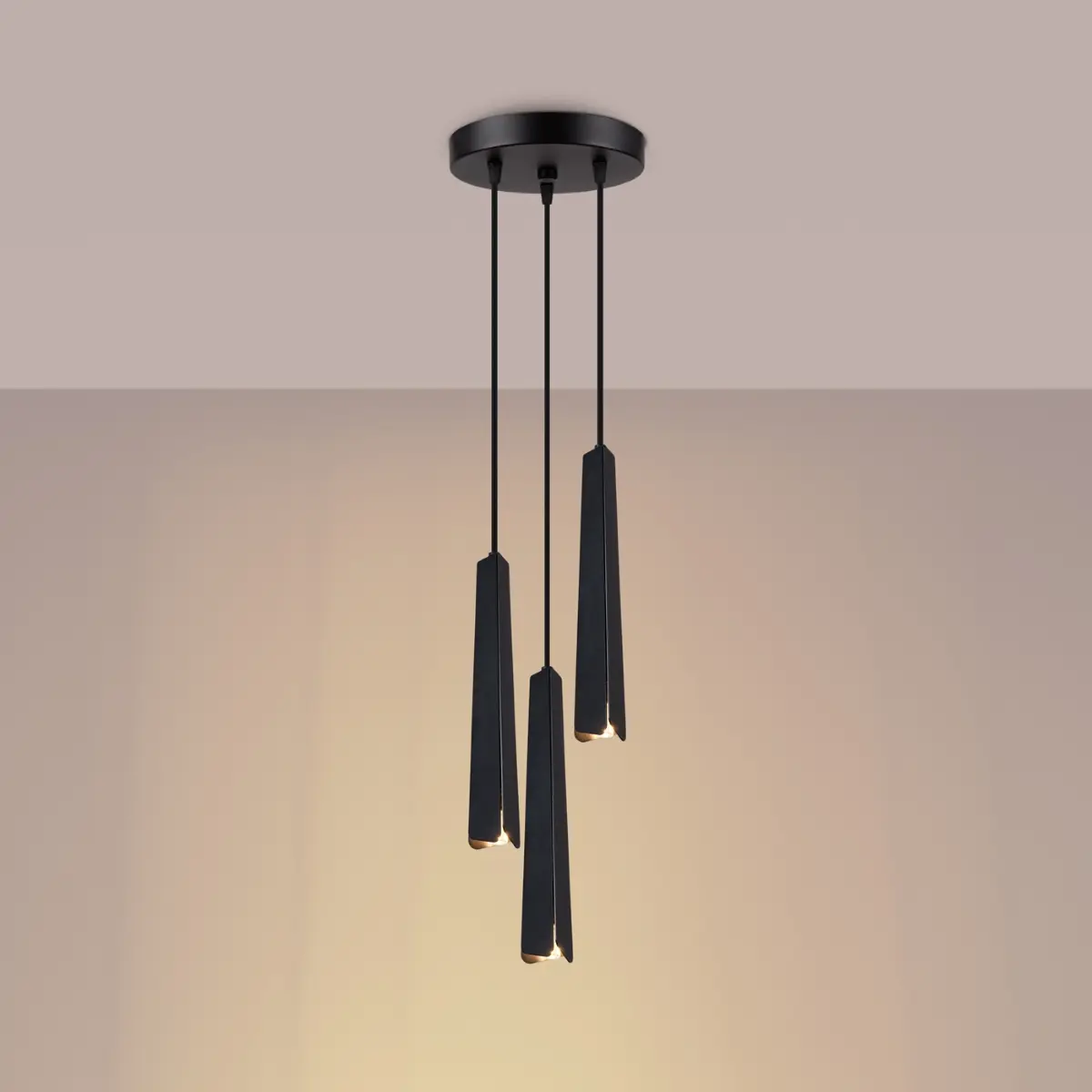Lampa wisząca PRYSM 3P czarna SL.1401 - Sollux Lighting - obrazek 4