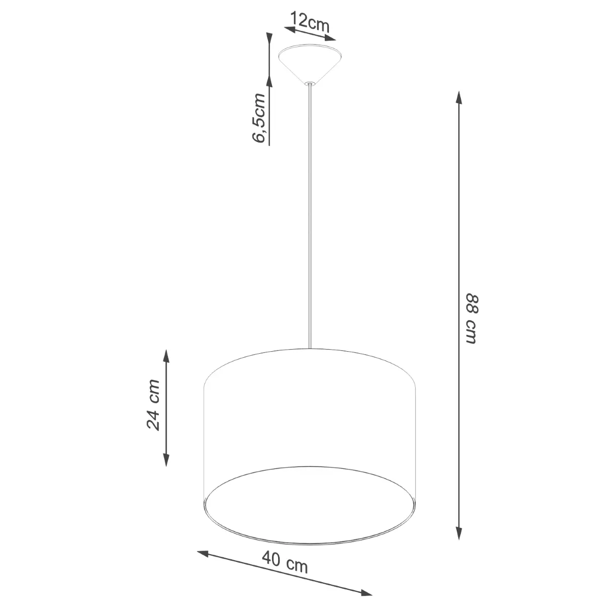 Lampa wisząca NOVA 40 biała SL.1404 - Sollux Lighting - obrazek 9