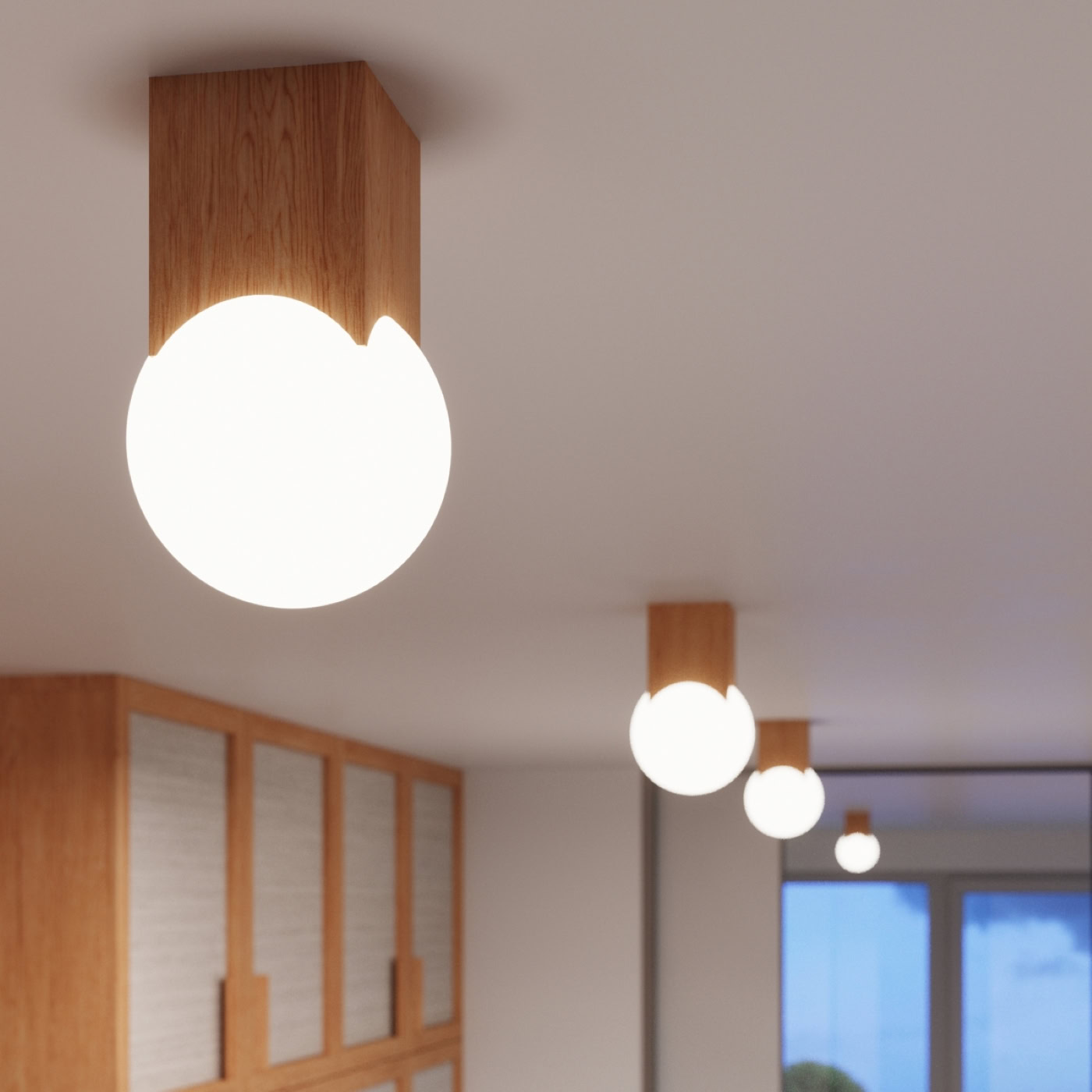 Plafon SOLIS naturalne drewno SL.1407 - Sollux Lighting - obrazek 3