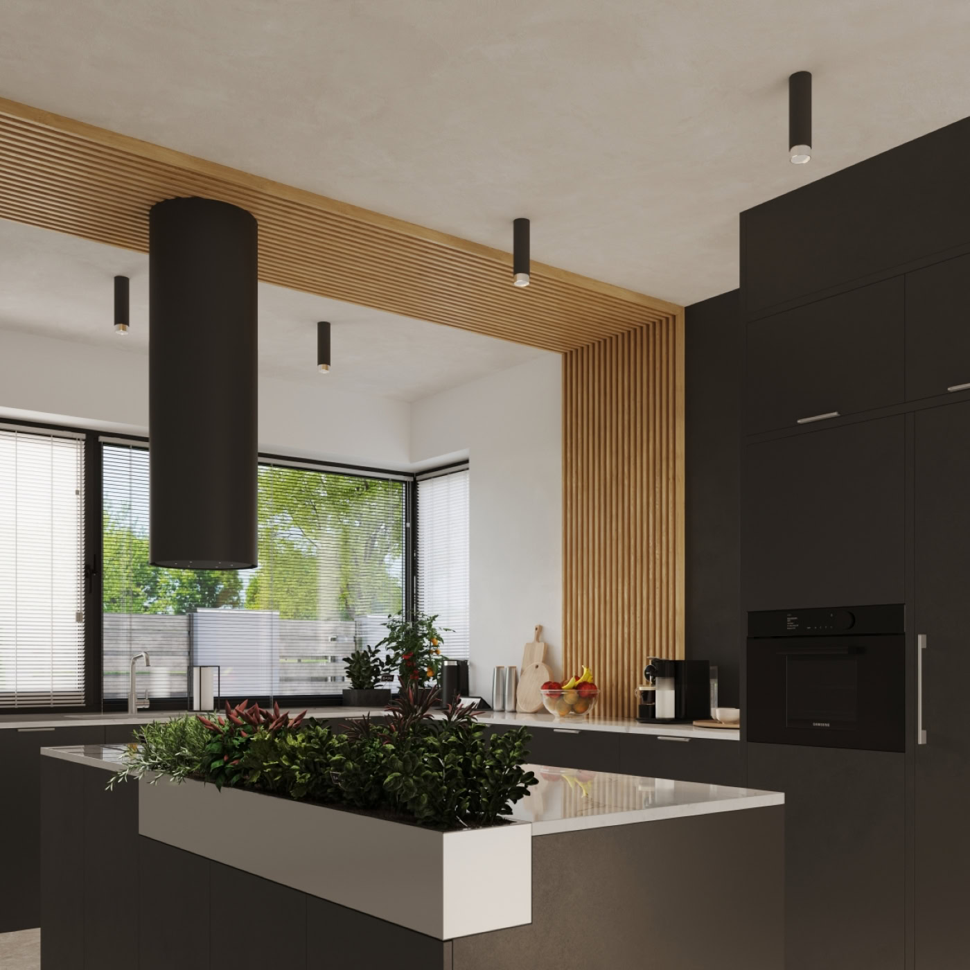 Plafon NERO 22,5 czarny/chrom SL.1409 - Sollux Lighting - obrazek 10