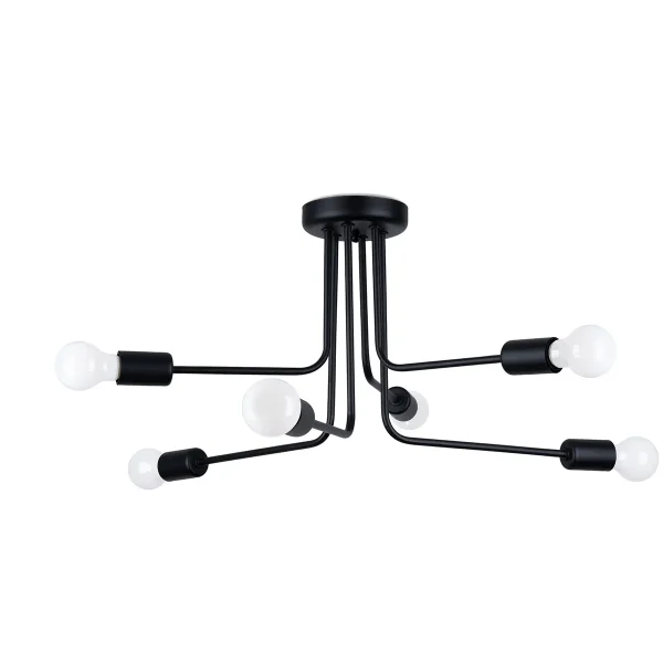Żyrandol NORAH 6 czarny SL.1452 - Sollux Lighting
