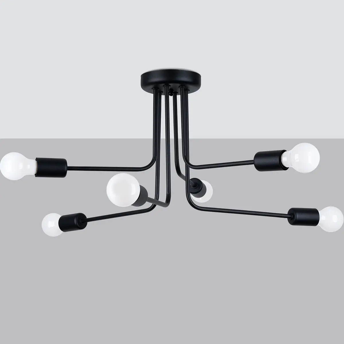 Żyrandol NORAH 6 czarny SL.1452 - Sollux Lighting - obrazek 3