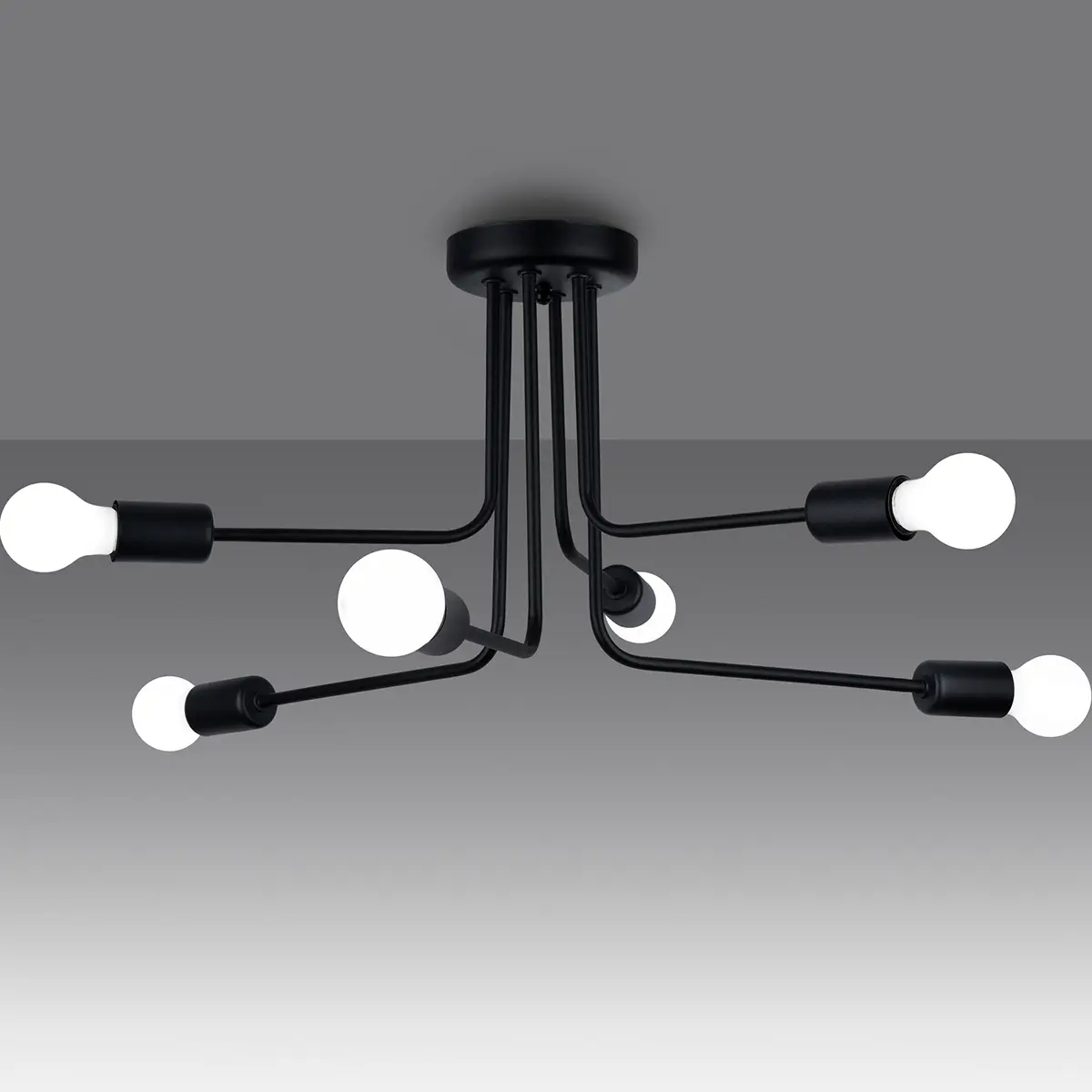 Żyrandol NORAH 6 czarny SL.1452 - Sollux Lighting - obrazek 4