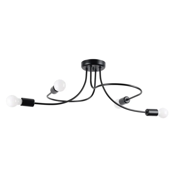 Żyrandol LEVAR 4 czarny SL.1455 - Sollux Lighting