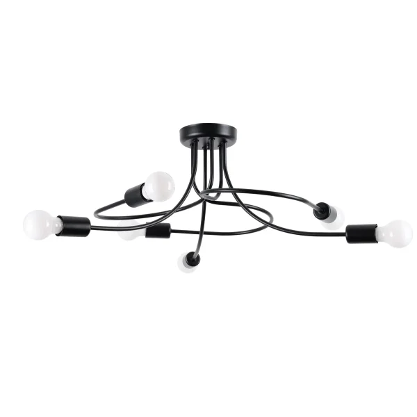 Żyrandol LEVAR 6 czarny SL.1456 - Sollux Lighting