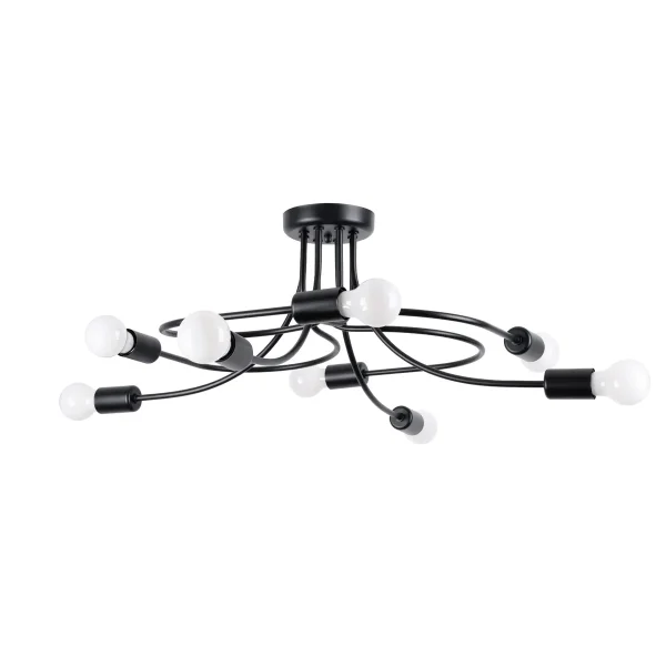 Żyrandol LEVAR 8 czarny SL.1457 - Sollux Lighting
