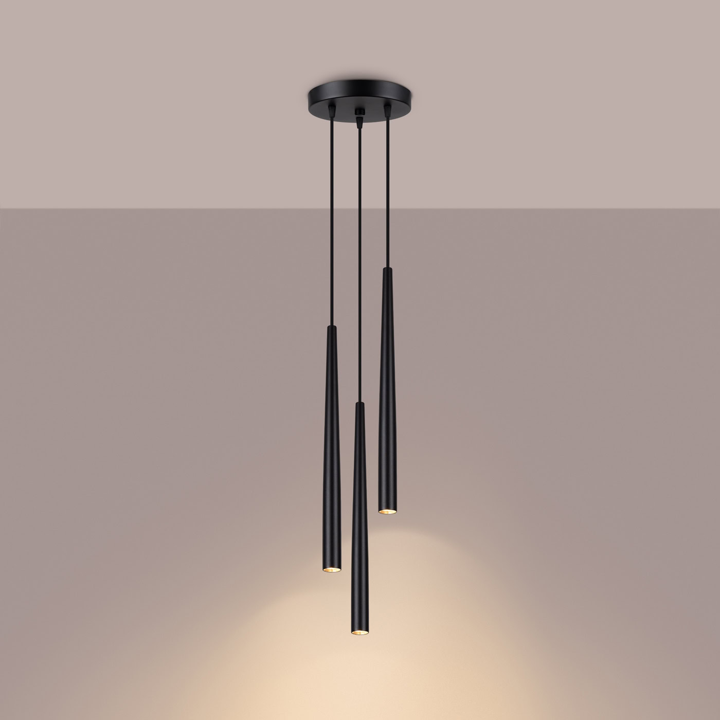 Lampa wisząca BLISS 3P czarna SL.1463 - Sollux Lighting - obrazek 4