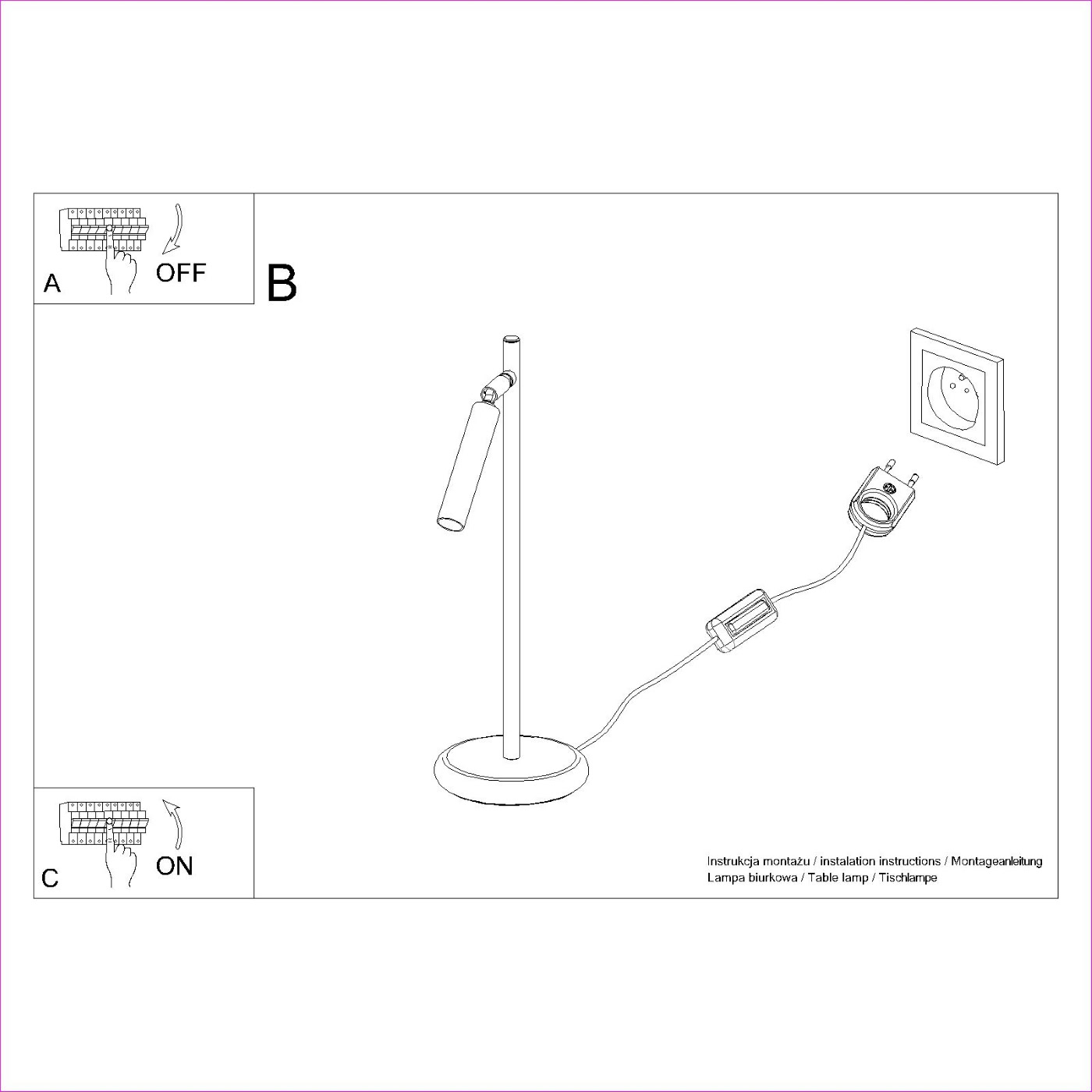 Lampa biurkowa PASTELO złota SL.1470 - Sollux Lighting - obrazek 10