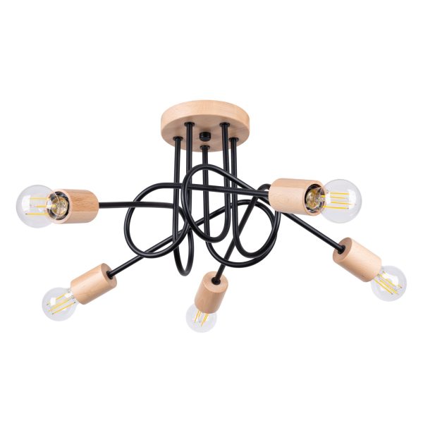 Żyrandol EMBER 5 czarny SL.1478 - Sollux Lighting