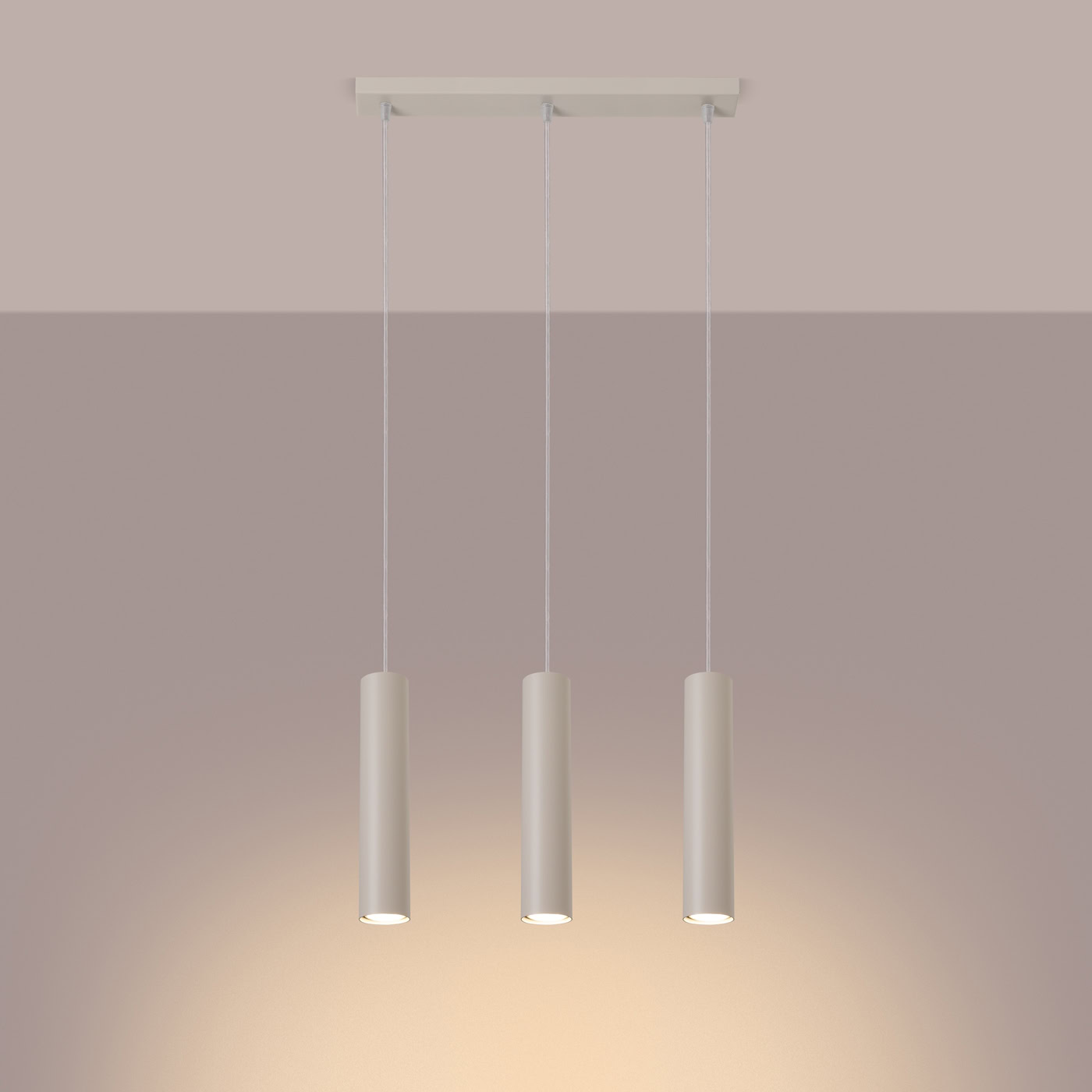 Lampa wisząca LAGOS 3L beżowa SL.1481 - Sollux Lighting - obrazek 4