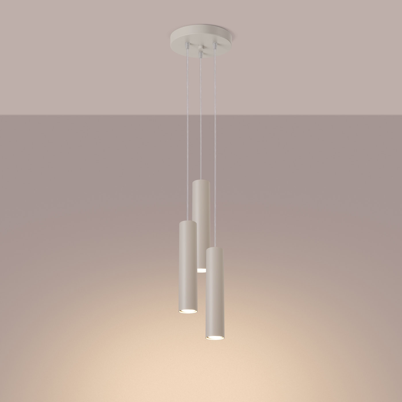 Lampa wisząca LAGOS 3P beżowa SL.1482 - Sollux Lighting - obrazek 4