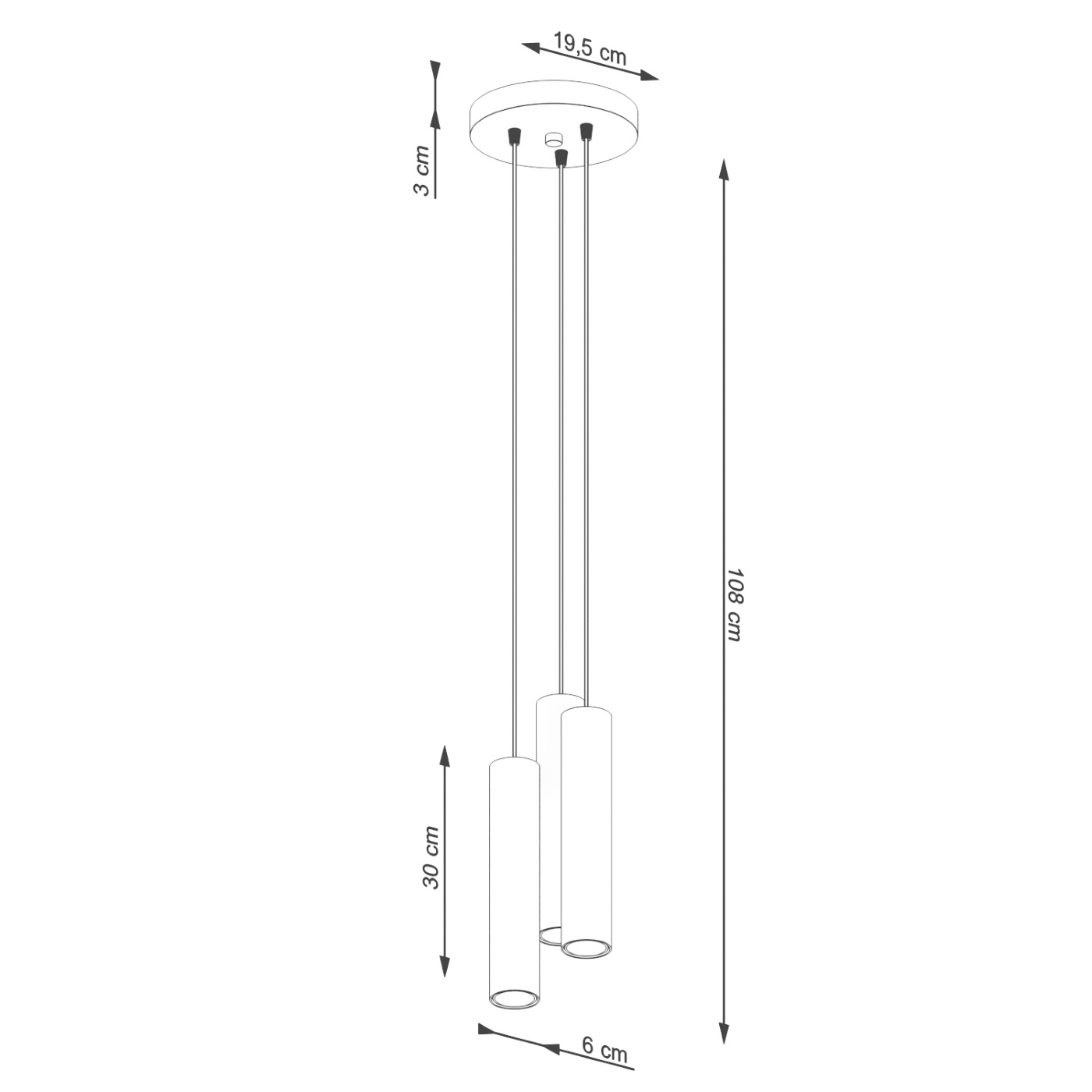 Lampa wisząca LAGOS 3P beżowa SL.1482 - Sollux Lighting - obrazek 8