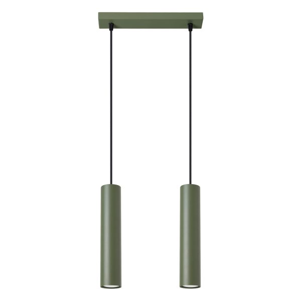 Lampa wisząca LAGOS 2 zielona oliwka SL.1485 - Sollux Lighting