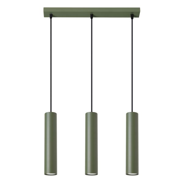 Lampa wisząca LAGOS 3L zielona oliwka SL.1486 - Sollux Lighting