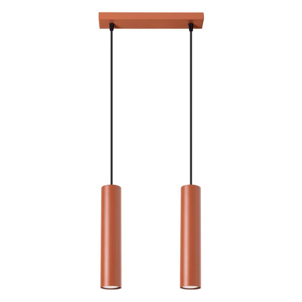 Lampa wisząca LAGOS 2 ochra czerwona SL.1490 - Sollux Lighting