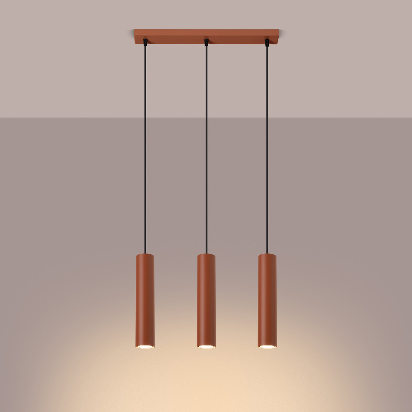 Lampa wisząca LAGOS 3L ochra czerwona SL.1491 - Sollux Lighting - obrazek 4