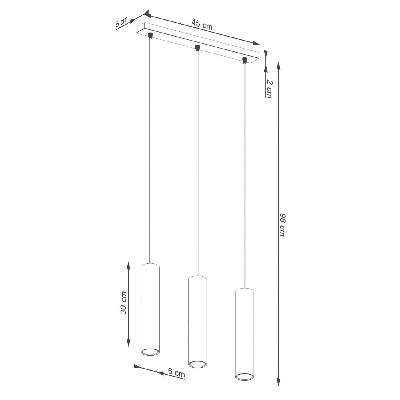Lampa wisząca LAGOS 3L ochra czerwona SL.1491 - Sollux Lighting - obrazek 8