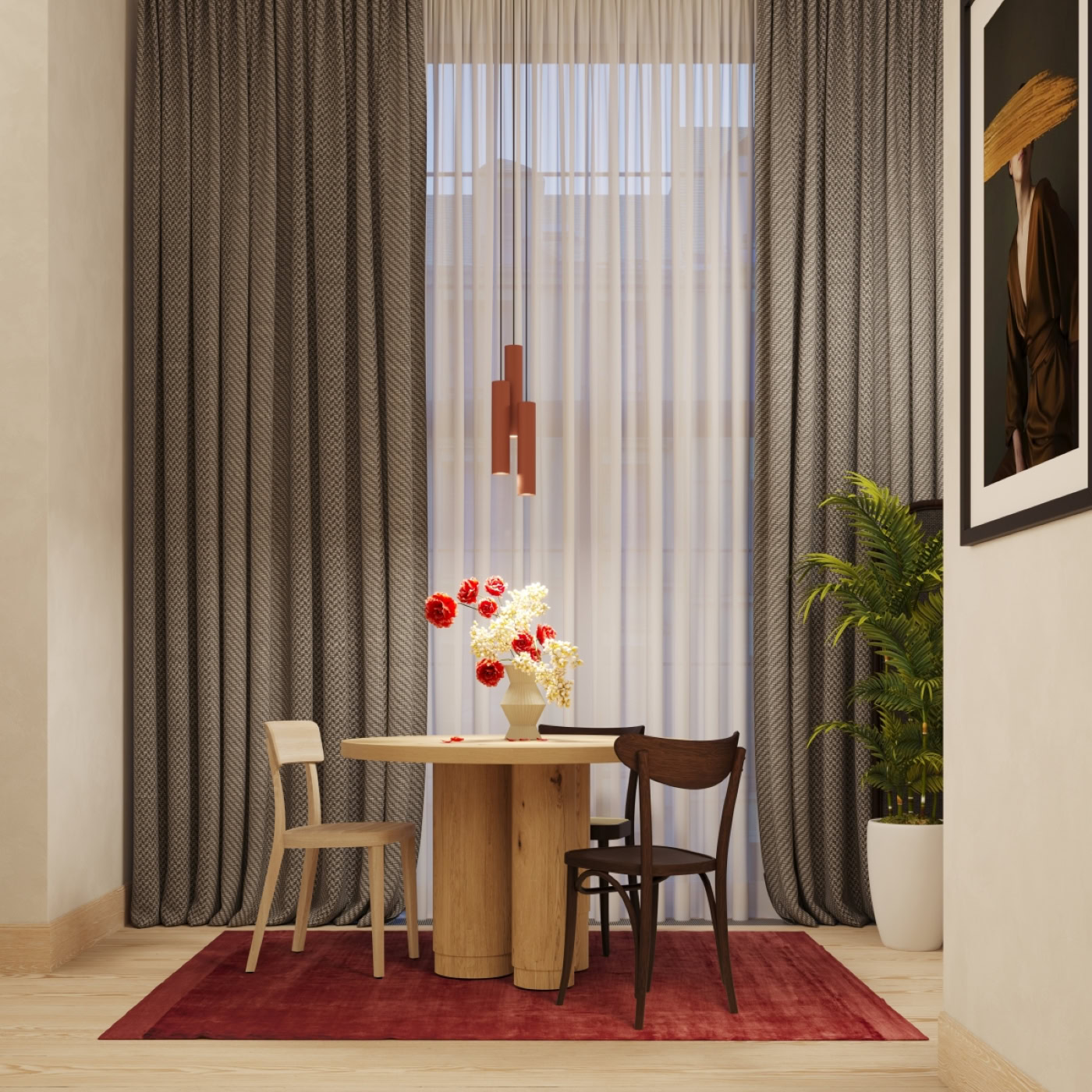 Lampa wisząca LAGOS 3L ochra czerwona SL.1491 - Sollux Lighting - obrazek 10