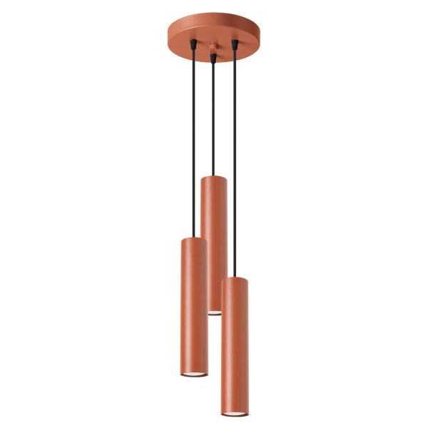 Lampa wisząca LAGOS 3P ochra czerwona SL.1492 - Sollux Lighting