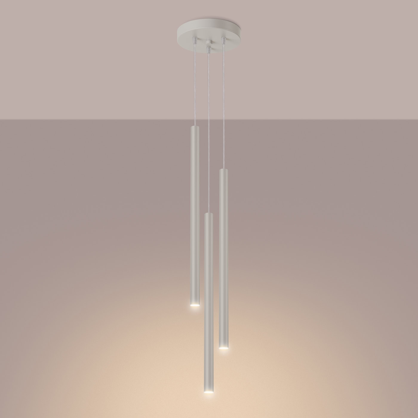 Lampa wisząca PASTELO 3P beżowa SL.1515 - Sollux Lighting - obrazek 4