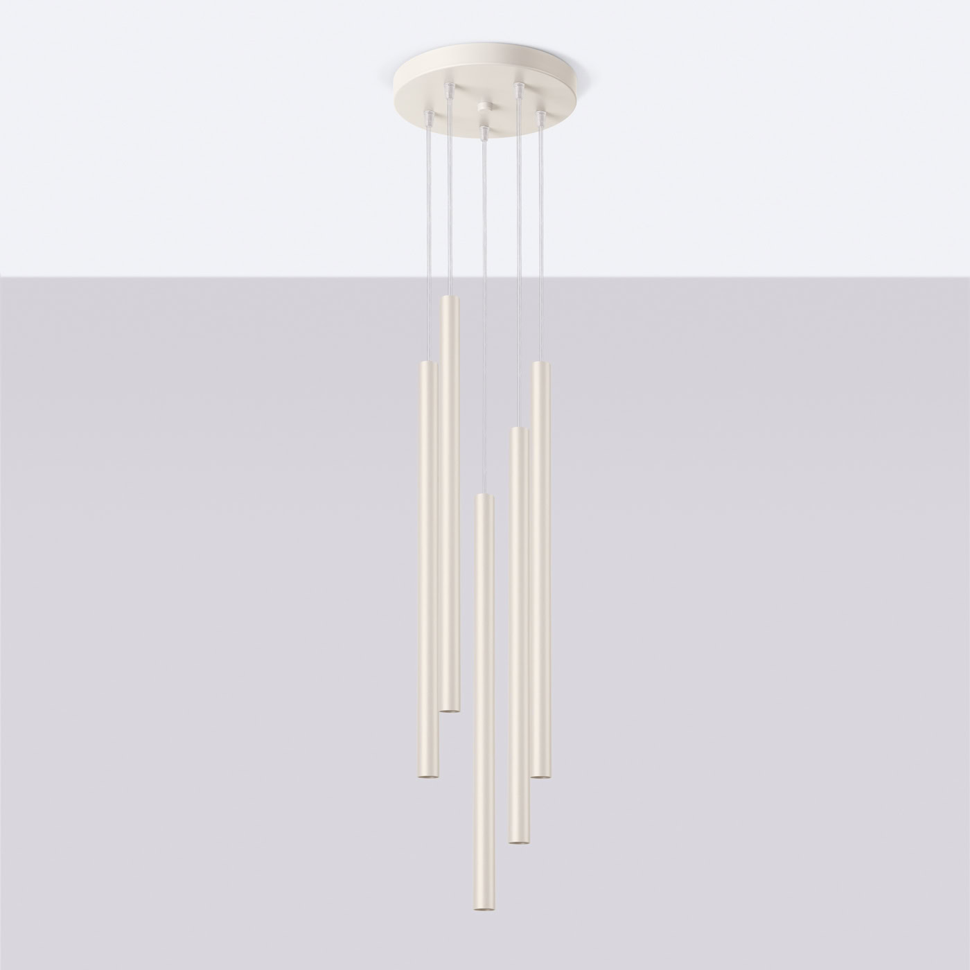 Lampa wisząca PASTELO 5P beżowa SL.1516 - Sollux Lighting - obrazek 3