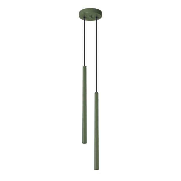 Lampa wisząca PASTELO 2 zielona oliwka SL.1519 - Sollux Lighting