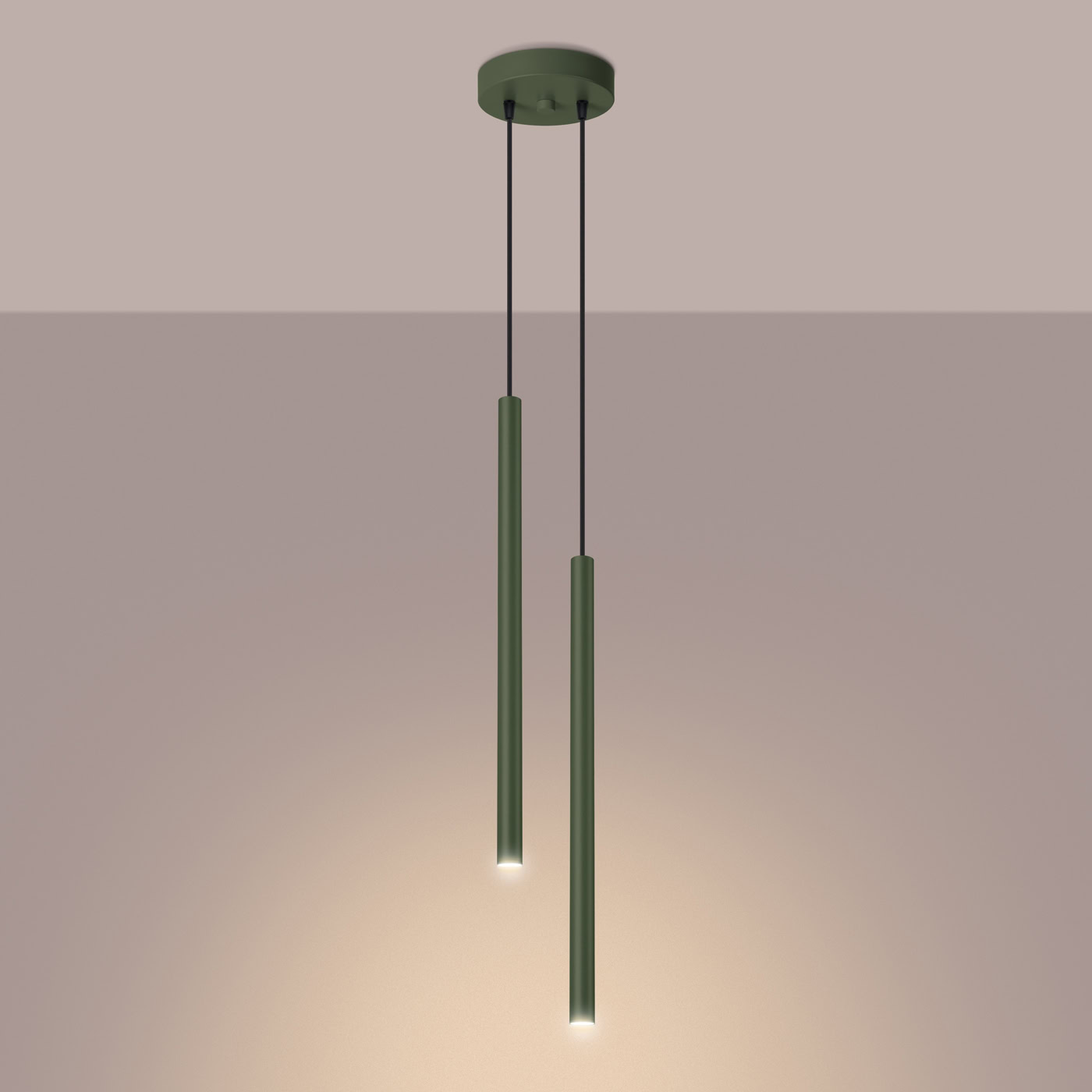 Lampa wisząca PASTELO 2 zielona oliwka SL.1519 - Sollux Lighting - obrazek 4