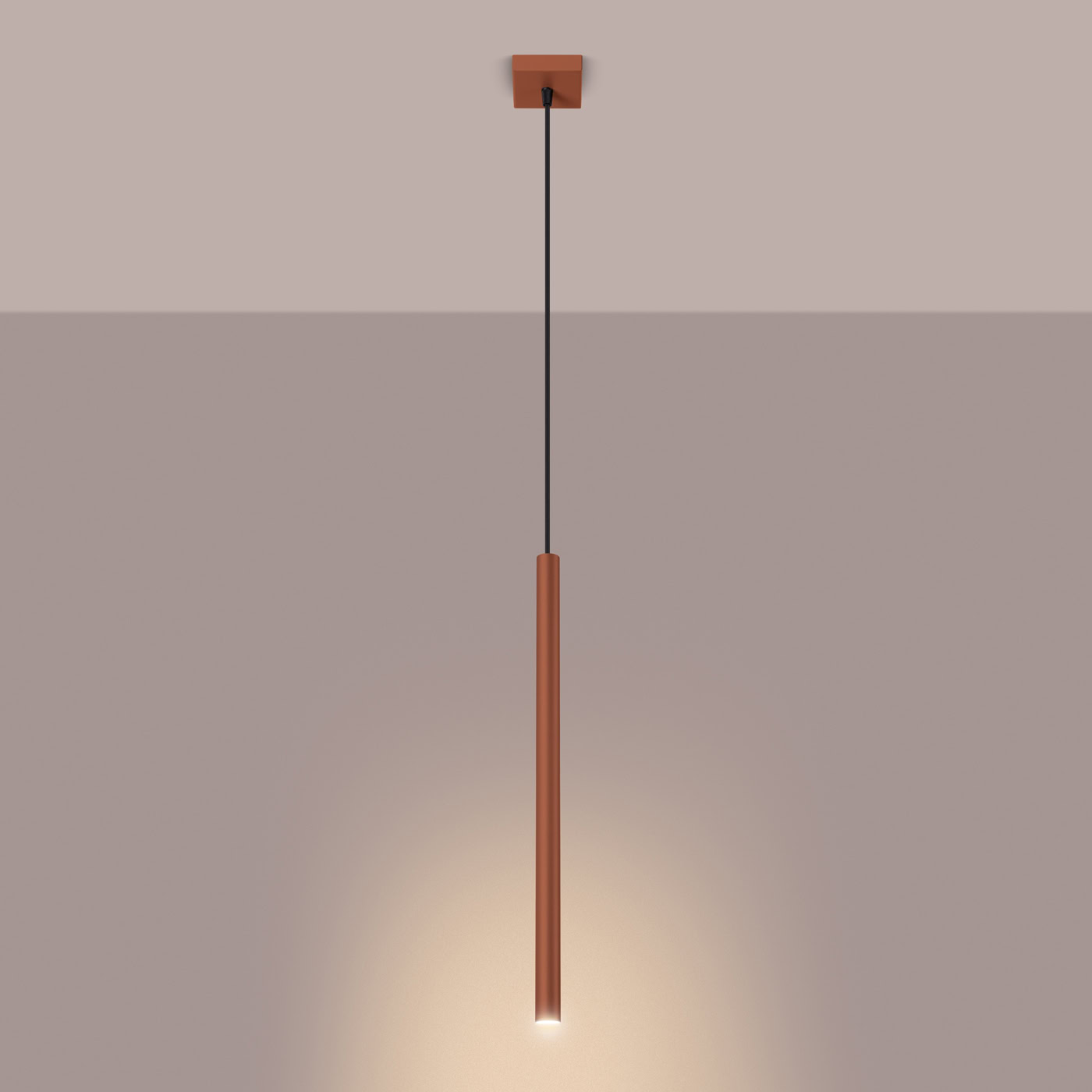 Lampa wisząca PASTELO 1 ochra czerwona SL.1524 - Sollux Lighting - obrazek 4