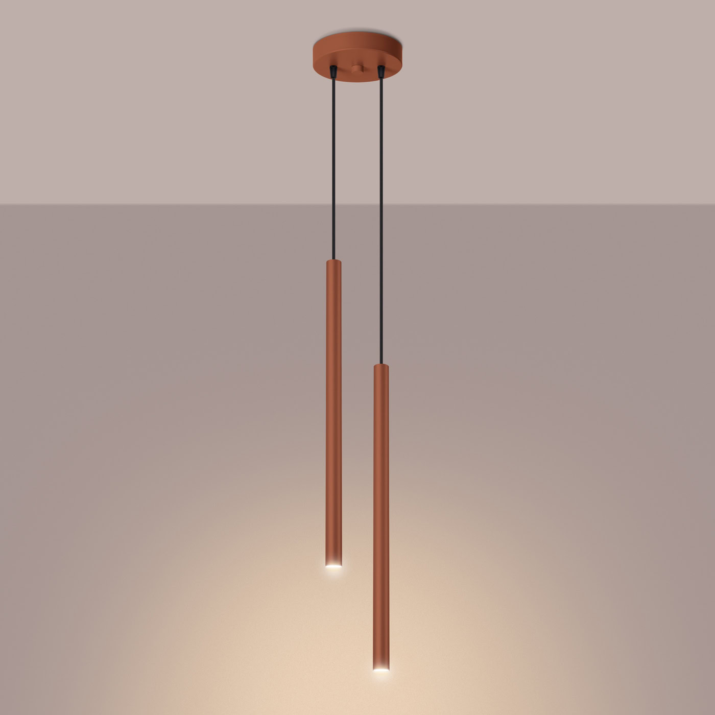 Lampa wisząca PASTELO 2 ochra czerwona SL.1525 - Sollux Lighting - obrazek 4