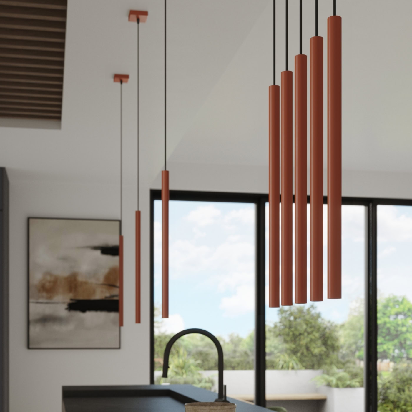 Lampa wisząca PASTELO 2 ochra czerwona SL.1525 - Sollux Lighting - obrazek 10