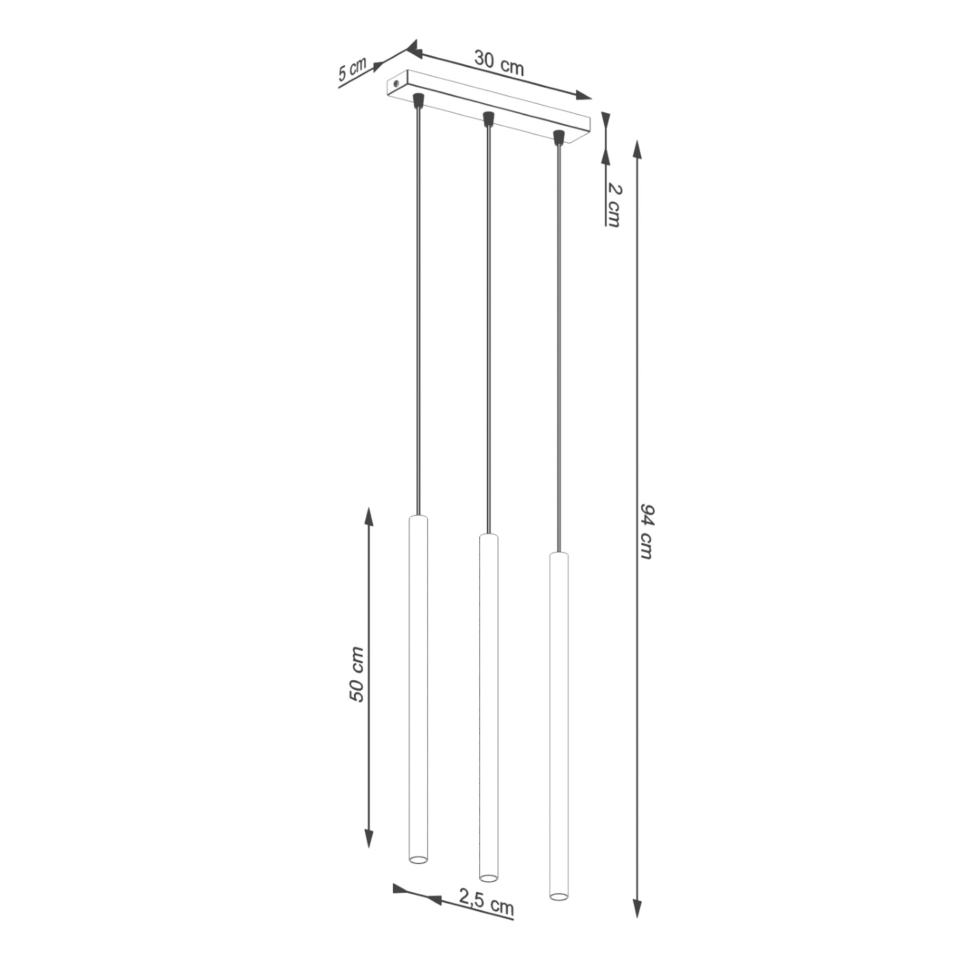 Lampa wisząca PASTELO 3 ochra czerwona SL.1526 - Sollux Lighting - obrazek 6