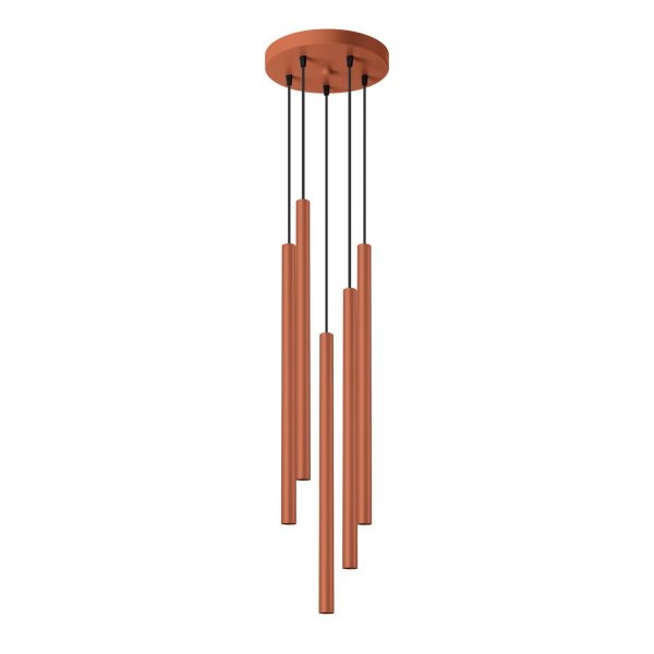 Lampa wisząca PASTELO 5P ochra czerwona SL.1528 - Sollux Lighting