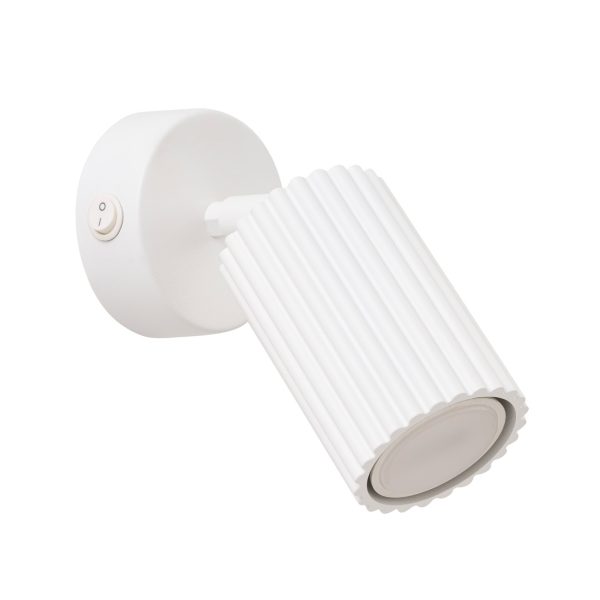 Kinkiet KARBON Biały z włącznikiem SL.1541 - Sollux Lighting