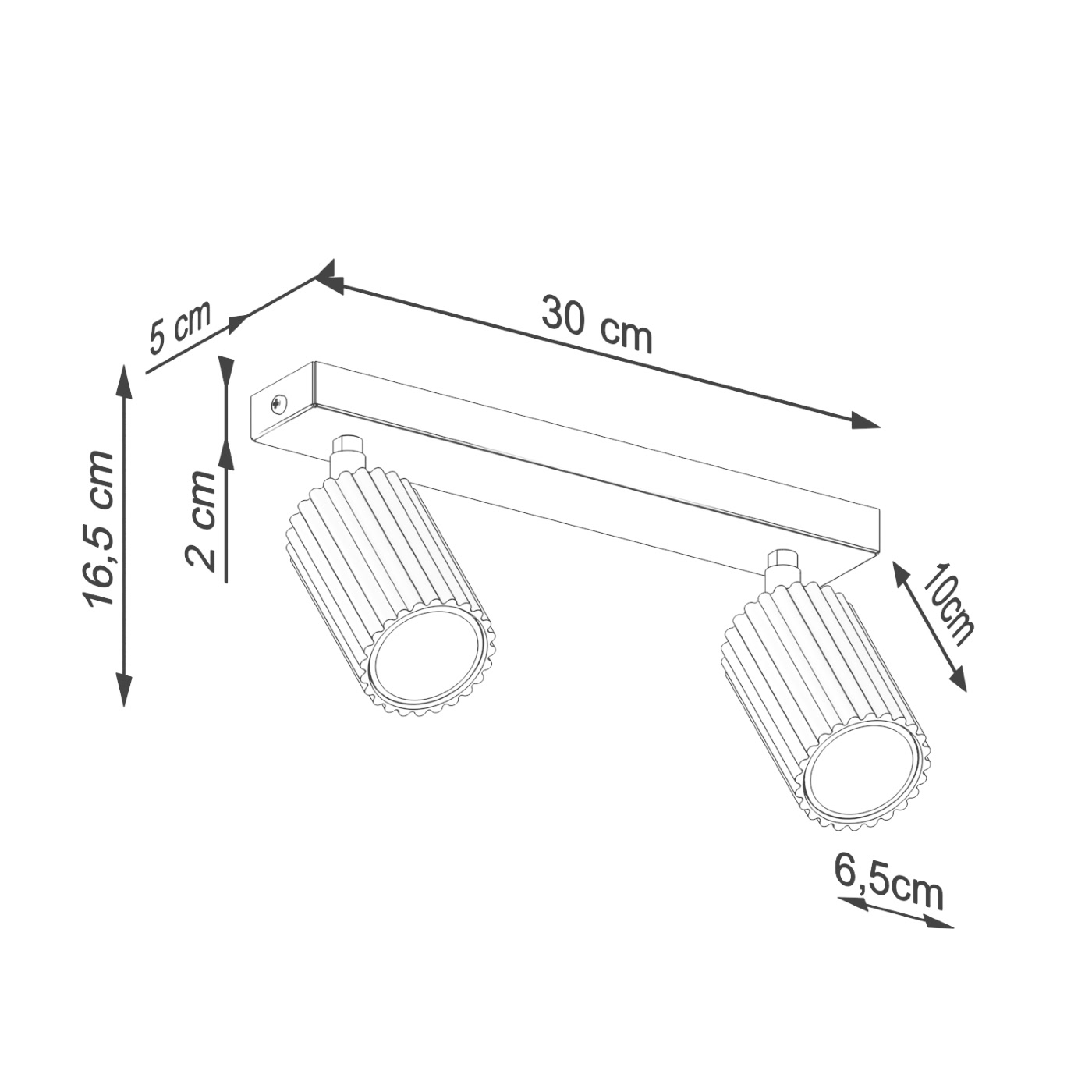 Plafon KARBON 2 Biały SL.1542 - Sollux Lighting - obrazek 10