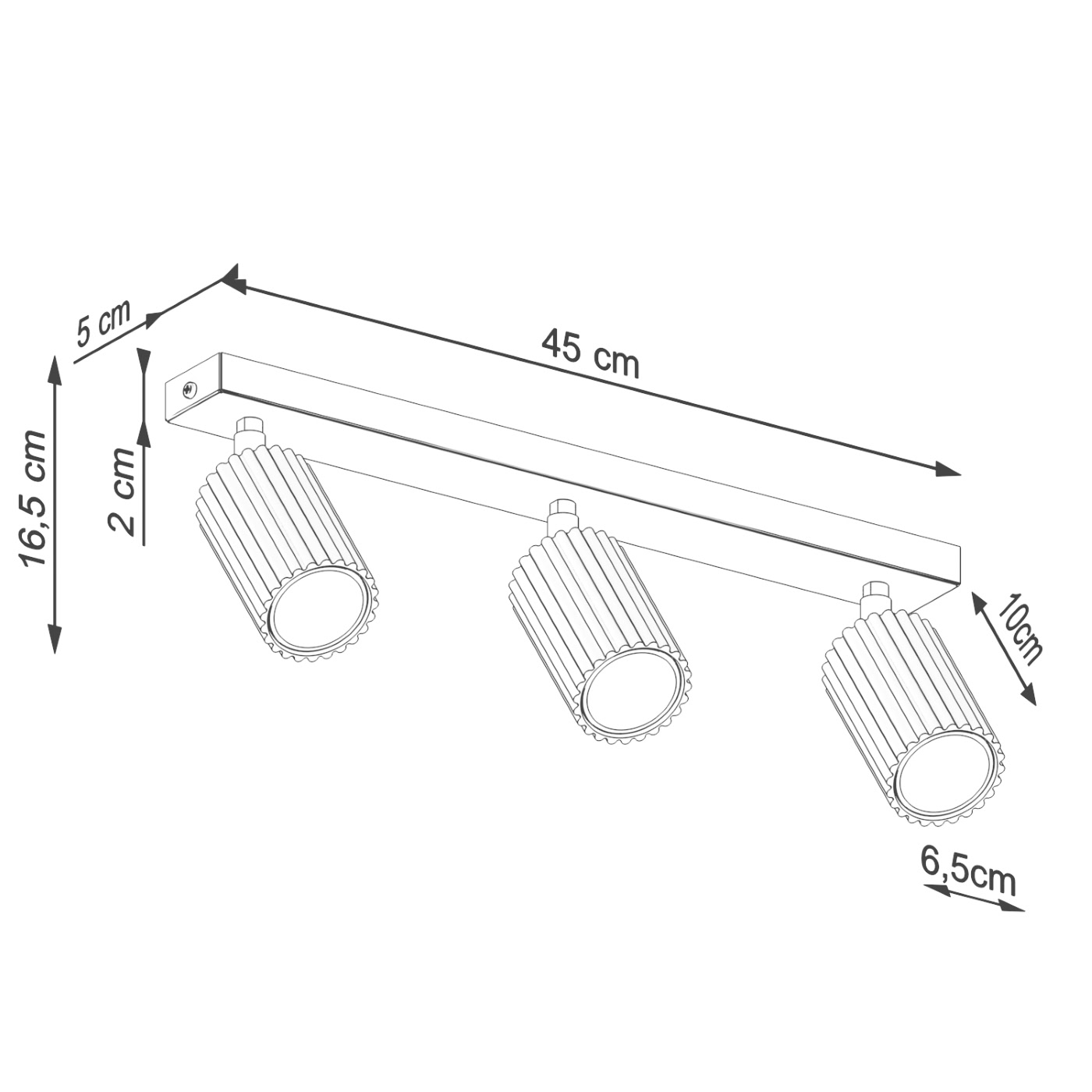 Plafon KARBON 3L Biały SL.1543 - Sollux Lighting - obrazek 10