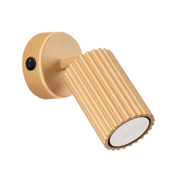 Kinkiet KARBON Złoty z włącznikiem SL.1560 - Sollux Lighting