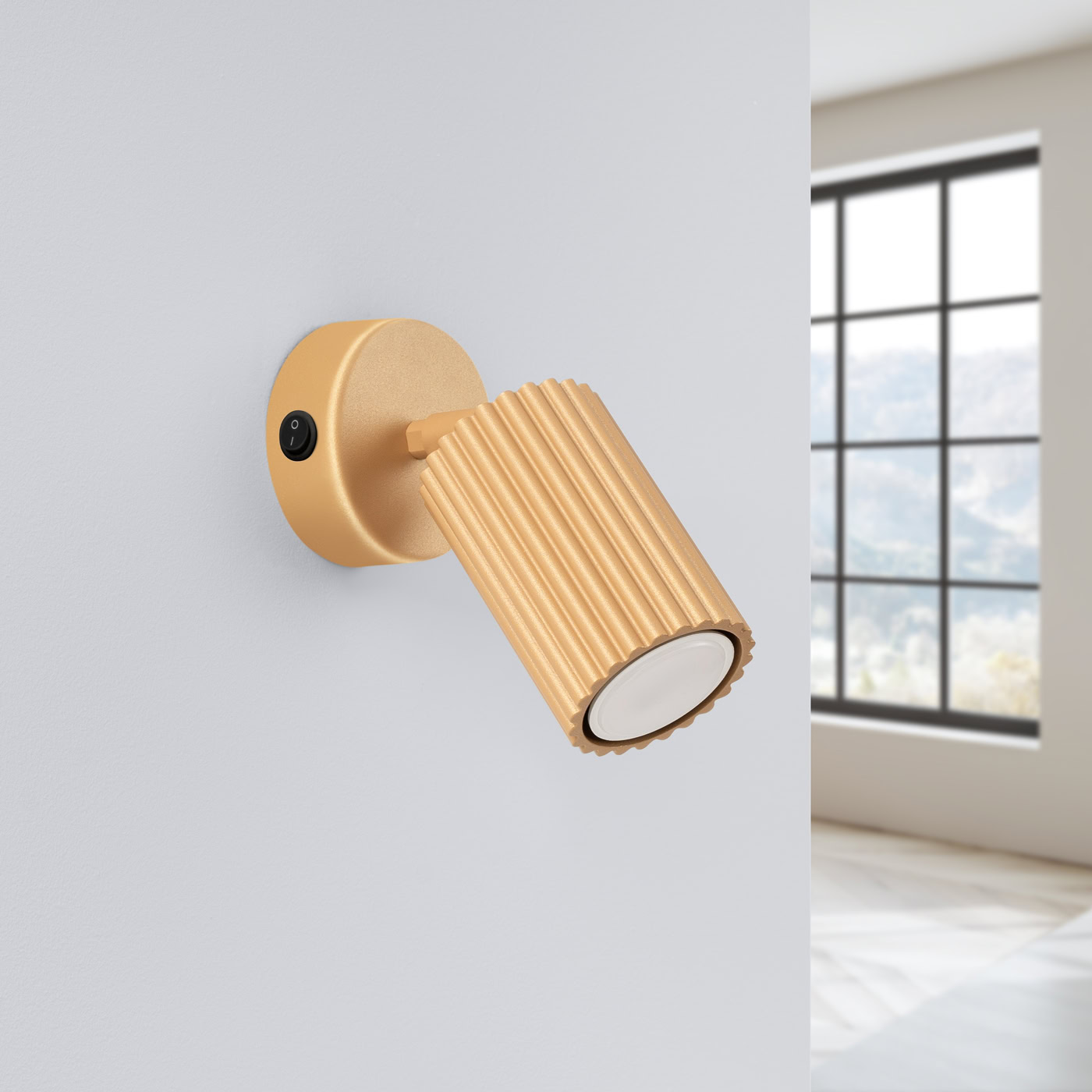 Kinkiet KARBON Złoty z włącznikiem SL.1560 - Sollux Lighting - obrazek 3