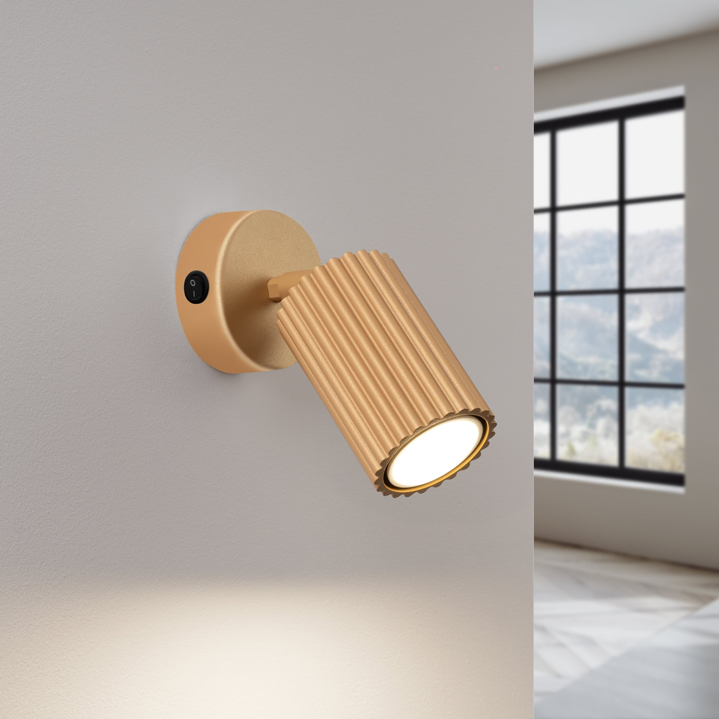 Kinkiet KARBON Złoty z włącznikiem SL.1560 - Sollux Lighting - obrazek 4