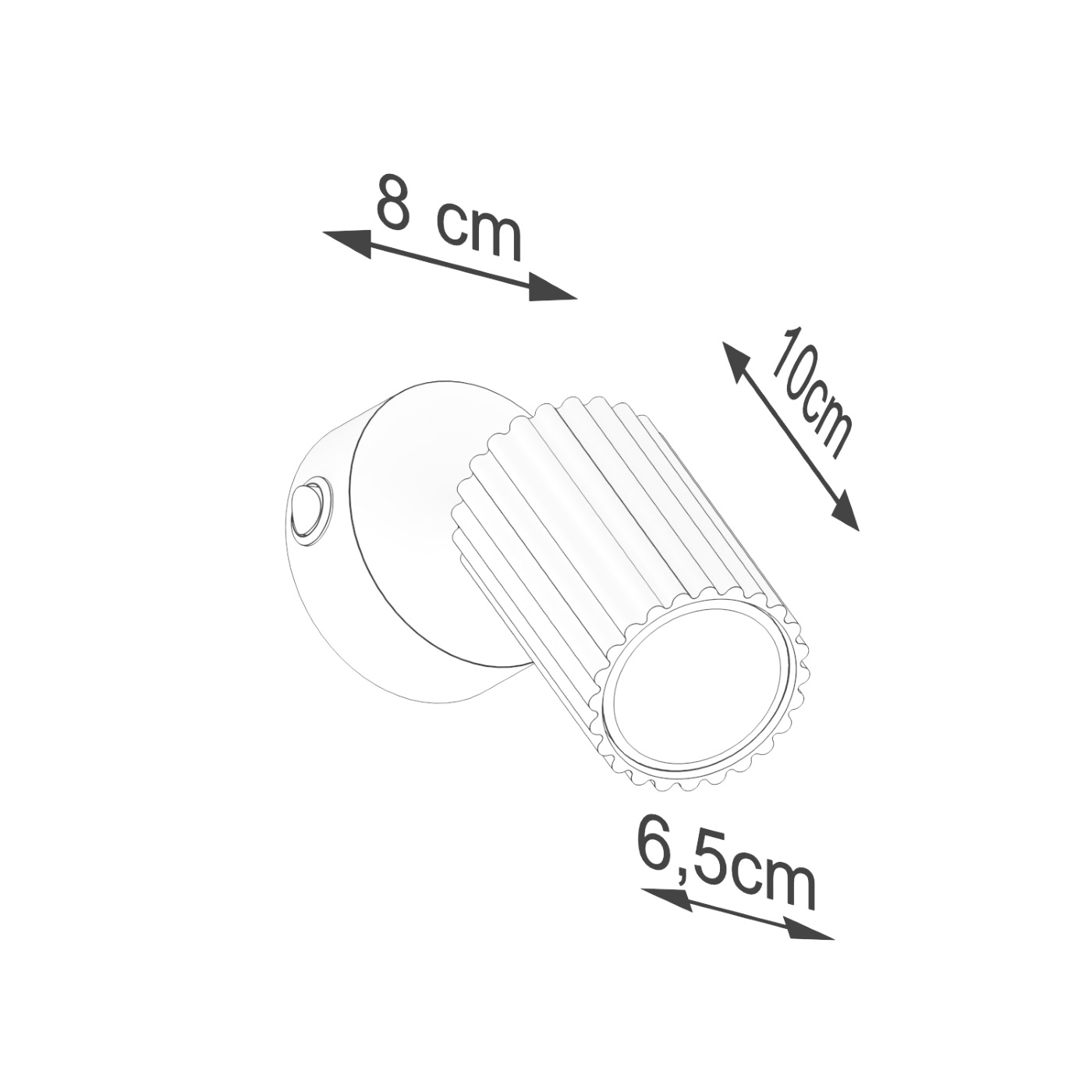 Kinkiet KARBON Złoty z włącznikiem SL.1560 - Sollux Lighting - obrazek 8