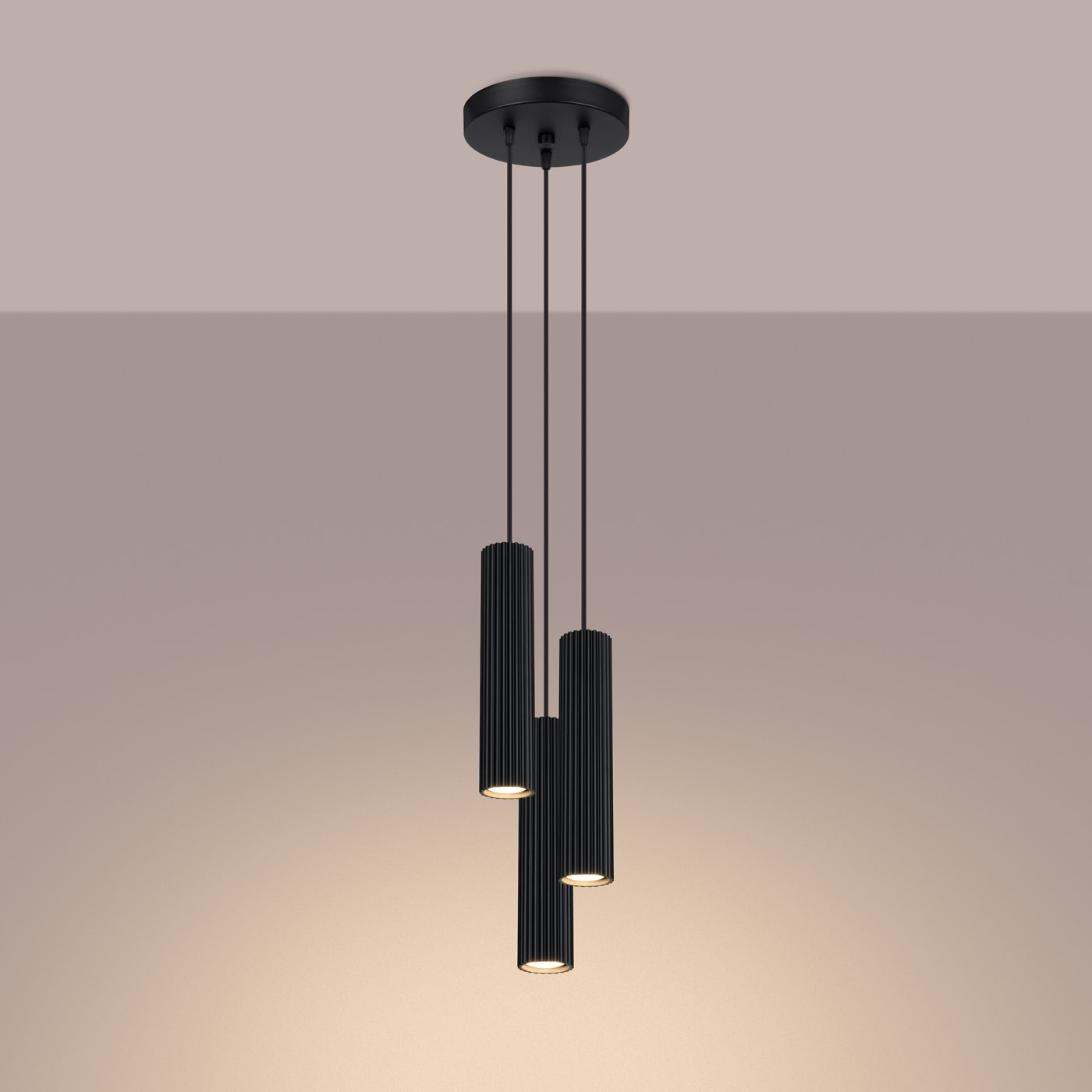 Lampa wisząca KARBON 3P czarny SL.1576 - Sollux Lighting - obrazek 4