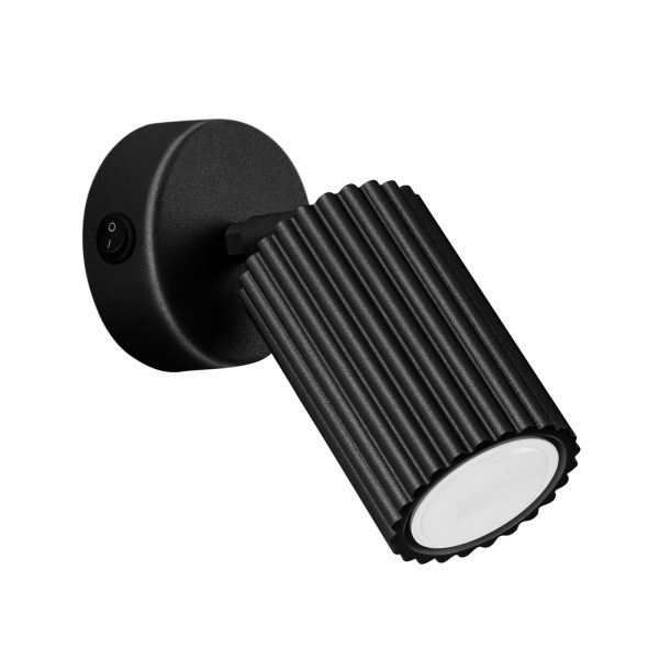 Kinkiet KARBON czarny z włącznikiem SL.1579 - Sollux Lighting